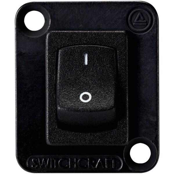 Main product image for Switchcraft EHRRSLB Curved Rocker Switch I/O DPDT Bl 060-104